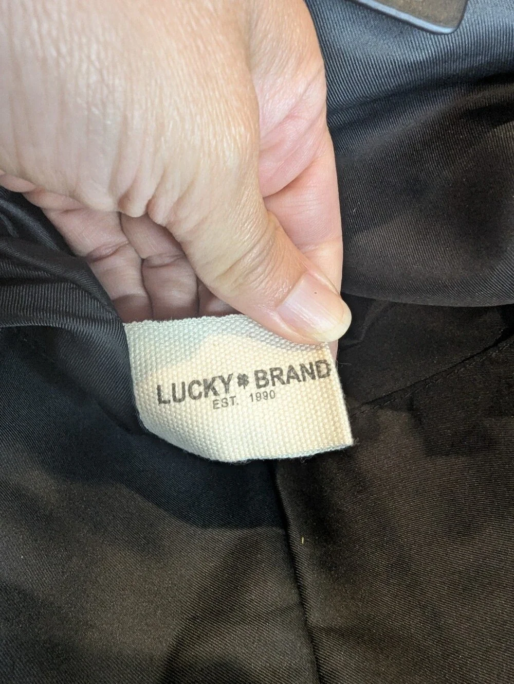 Lucky Brand Black Leather Backpack Adjustable Straps Classic Silver Hardware